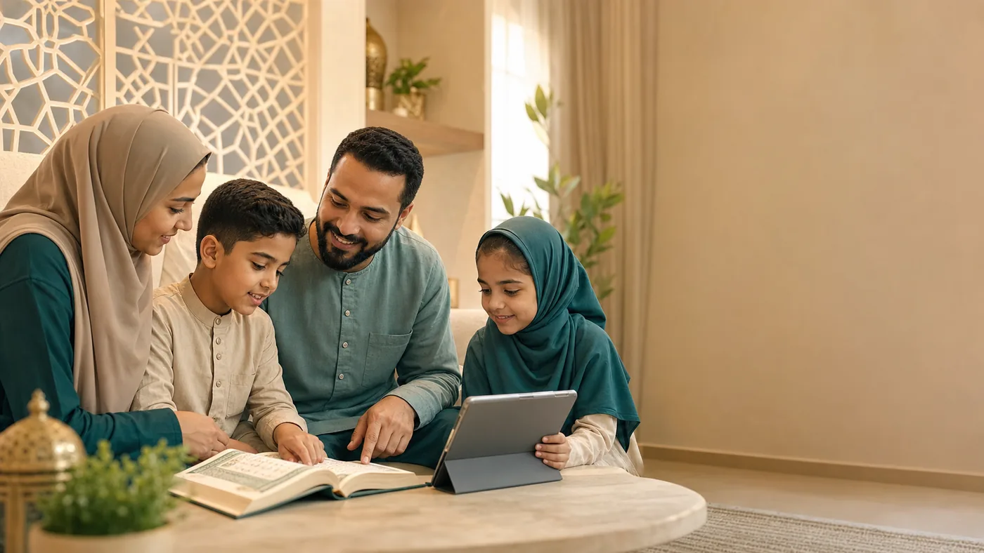 A family learning together